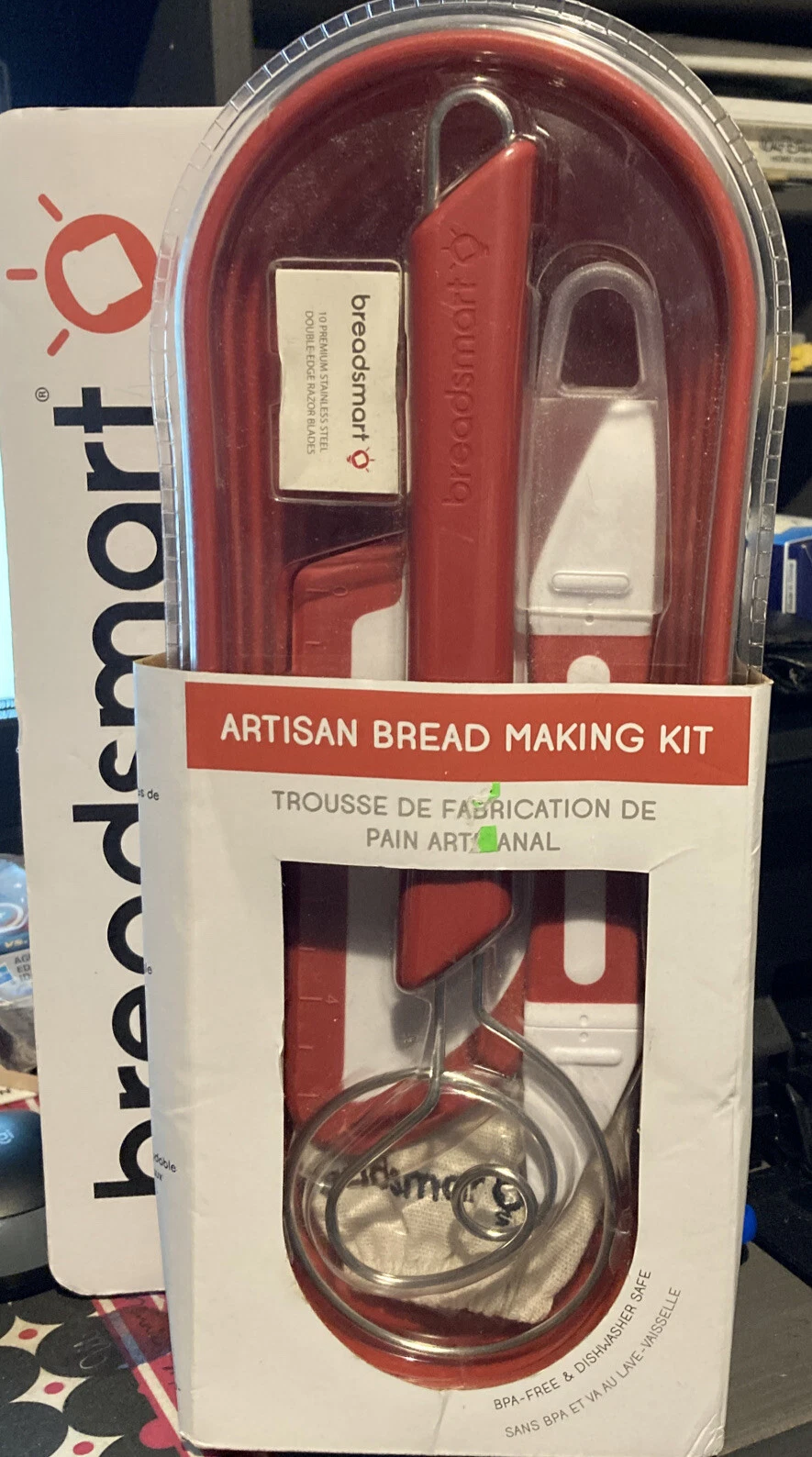 Breadsmart Artisan Bread Making Kit - 5 PC Baking Supplies Set - Lame, Scraper,