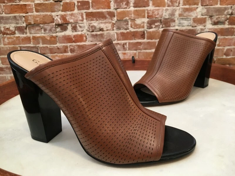 Perforated hotsell leather mules