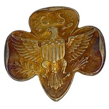 Girl Scouts 10K Gold Membership Lapel Pin Arrow Branch Antique 1920's Estate Vtg