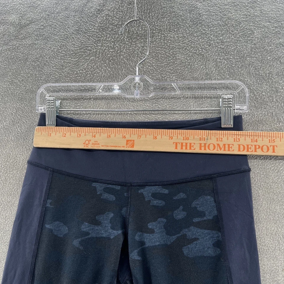 lullulemen Mujer Talla 6 Azul Capri Crop Leggings Atléticos Spandex Foto 3 de 4