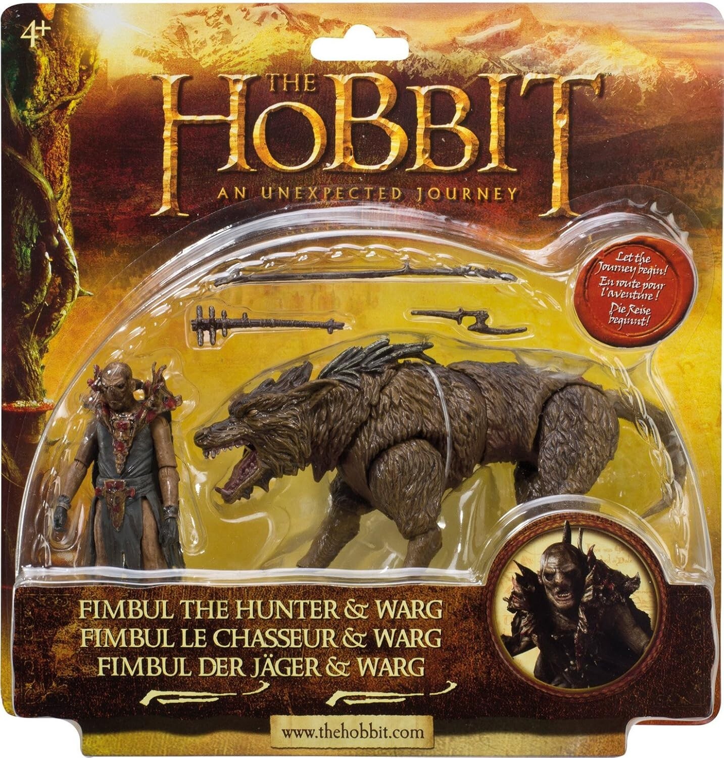 The Hobbit An Unexpected Journey Fimbul The Hunter and Warg 2 Figure Pack 2012