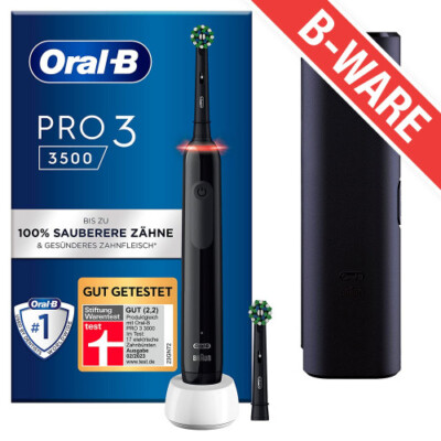 ORAL-B PRO 3 3500 ELEKTRISCHE ZAHNBÜRSTE BLACK EDITION +REISE-ETUI B-WARE