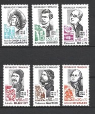 7- France 1972 personnages célèbres YT 1706 à 1709 et 1727 - 1728 neuf **