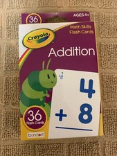 Crayola ADDITION FLASH CARDS Age 4 Math Kindergarten Elementary NEW