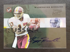2002 Topps Pristine Cliff Russell Clear Cut On Card Rookie Auto #P-CR Redskins. rookie card picture
