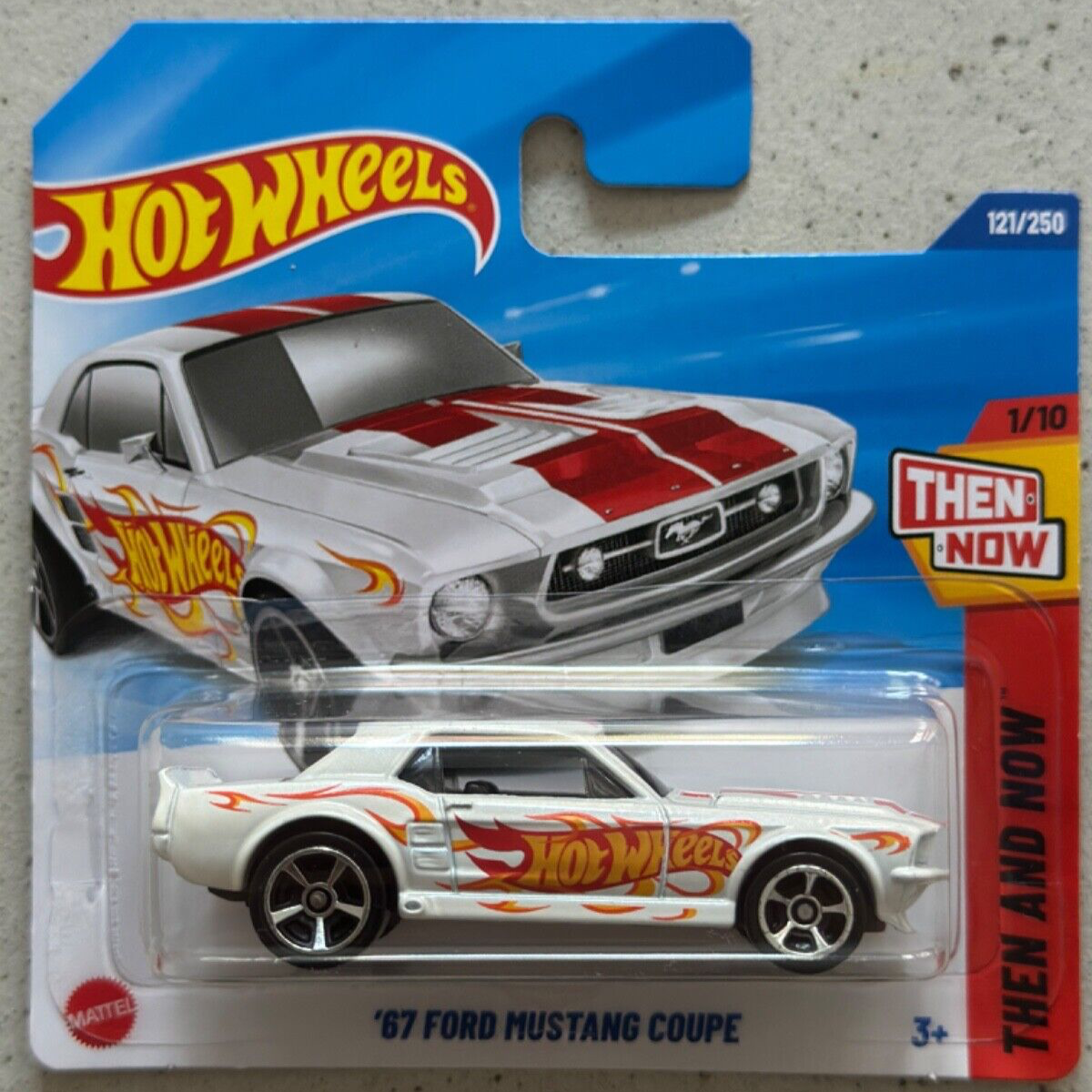 2025 Hot Wheels 67 FORD MUSTANG Coupe with Protector Then and Now
