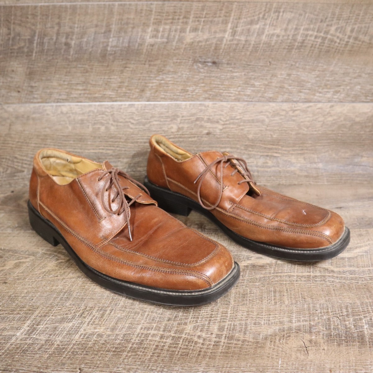 Dockers Tan/Brown Leather Lace-Up Derby Shoes Dockers Mens Martin Genuine Leather Business Casual Lace-up  main image 3