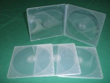100 PCS 5MM ULTRA SLIM CLEAR CD/DVD POLY CASES , NO SLEEVE JS110