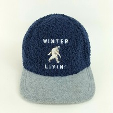 VTG Winter Livin' Yeti Youth Snapback Hat Winter Fleece Baseball Cap Retro