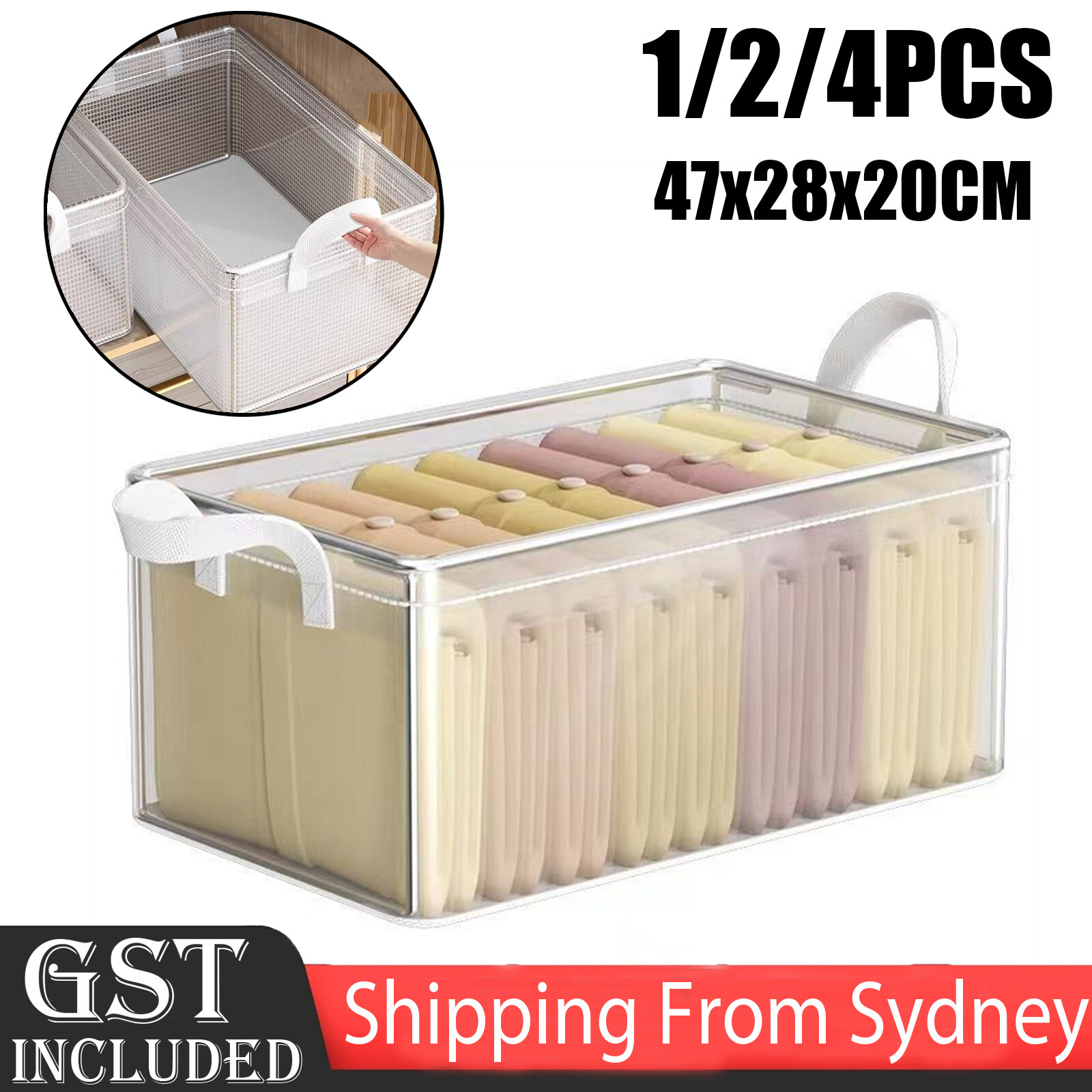 1/2/4pcs Foldable Storage Box Crushed Steel Frame Clothes Quilt Toys Organizer