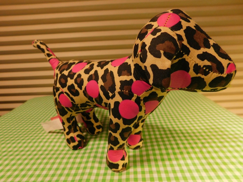 Victoria’s Secret PINK Plush Dog Leopard with Pink Polka Dots eBay