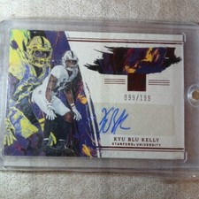 Kyu Blu Kelly 2023 Chronicles Impeccable Draft Picks Canvas Creations Auto #/199