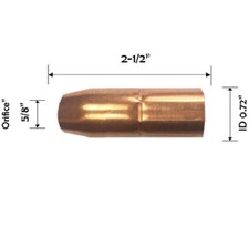 Nozzles 5/8" 169-726 169726 Flush-Tip Miller M25/M40 Hobart Guns Replacement