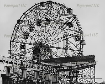 Early 1900s Coney Island Wonder Wheel Carnival / Amusement Ride 8x10 ...