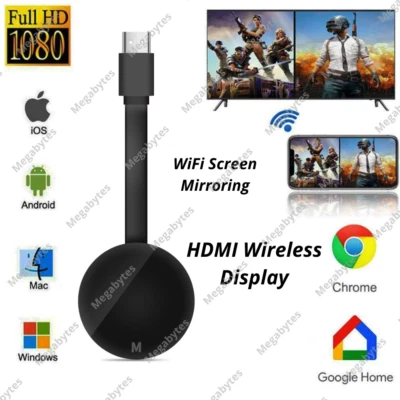 Wireless HDMI WiFi Mobile Phone Screen Projector Video Media TV Mirroring Screen
