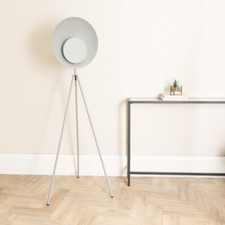 Integrated LED Floor Lamp Tripod Base Large Shade Warm White Living Room Light