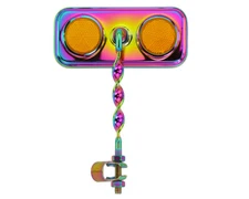 ALTALINE Bicycle Rectangle Flat Twisted Mirror Oil Slik Amber