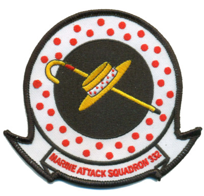 4'' MARINE CORPS VMA-332 POLKA DOTS ATTACK SQUADRON EMBROIDERED JACKET PATCH