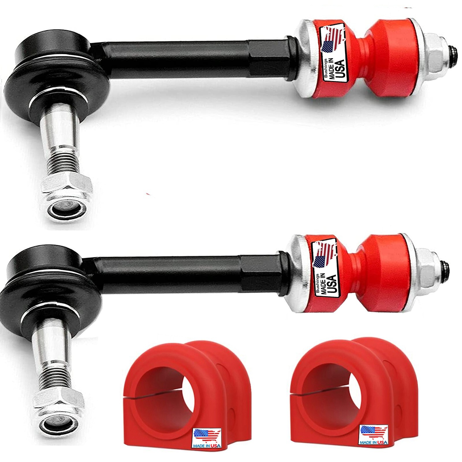 4PC Front Sway Bar Links + Bushings Dodge Ram 1500 2500 3500 4x4 HD