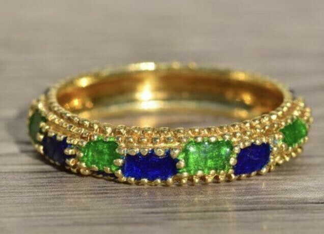 Cartier Enamel Band in Blue and Green-image