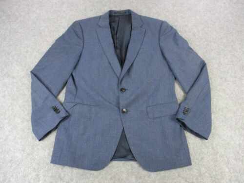 Hugo Boss Blazer Jacket Mens 38 R Blue Marzotta 2 Button Sport Coat Italy