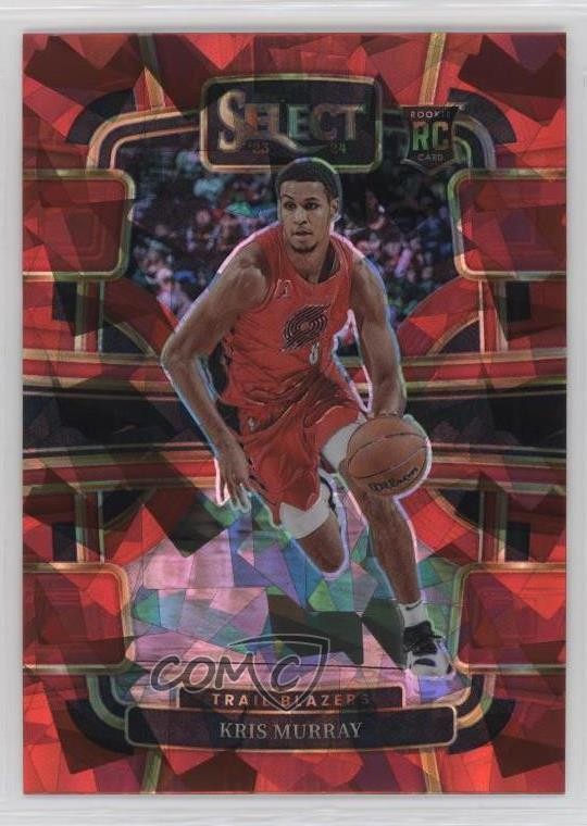 2023-24 Panini Select Concourse Red Cracked Ice Prizm Kris Murray #91 0p6