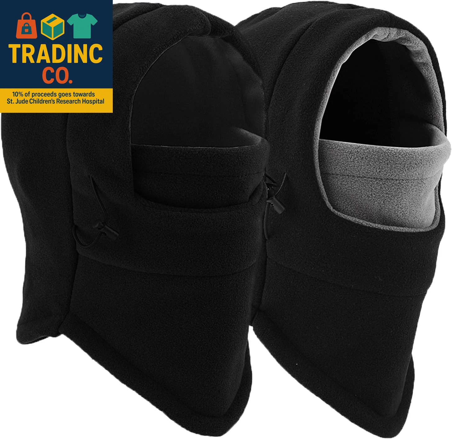Adjustable Windproof Fleece Balaclava Ski Mask Set for Men and Women