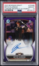 2023 BOWMAN DRAFT CHROME PRSPCT AUTO #CDABE BRYCE ELDRIDGE 145/250 PSA 10