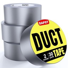 4-Pack Silver Heavy Duty Duct Tape Strong Adhesive, 2 Inch x 120 Yd Total, Du...