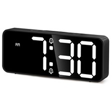 Cadmos Battery Operated Small Digital Alarm Clock   Cordless or Plug-in, Extra L