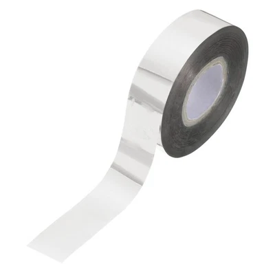Rouleau de papier métallisé PET mat argent 0,8" x 394ft pour transfert thermique - Photo 1/4
