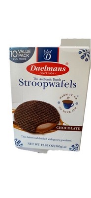 Daelmans Dutch Chocolate Stroopwafels Cookies 10-Pack Box 365g