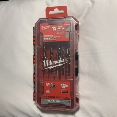 Milwaukee 48-89-2370 RED Helix 15 Piece Drill Bit Set Cobalt Unopened