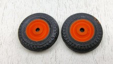 ARCADE 1" Tractor Tires Rubber Orange Cast Iron Toy Replacement Antique Vintage