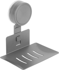 Soap Holder for Shower Wall Suction Cup Bar Soap Dish Self-Draining Wall Mounted