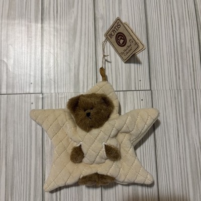 BOYDS BEARS 5  PLUSH PEEKER ORNAMENT ~ DECEMBEARY ~ BEAR STAR PEEKABOO W/TAG