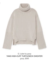 G Label by Goop Yang High-Cuff Turtleneck Sweater XS