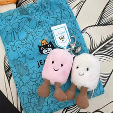 Jellycat Amuseables Marshmallow Plush Toy Pink  White   Brand New