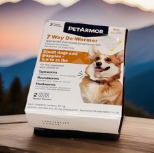 PetArmor 7 Way De-Wormer Insect Treatment for Small Dogs and Puppies Exp 4/27
