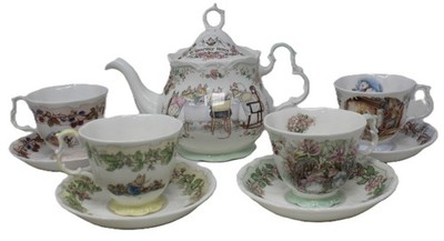 Royal Doulton Brambly Hedge Full Size Teapot 4 Seasons Tea Cup with Saucer