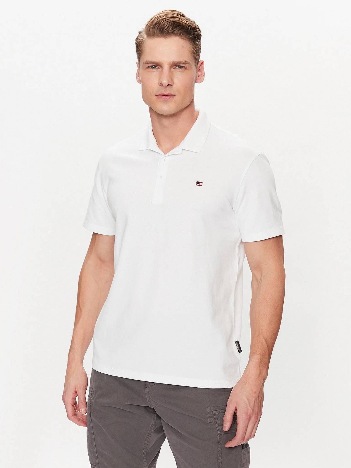 Футболки-поло Napapijri Polo Ealis Bianco - Taglia XXL Abbigliamento Uomo