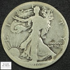 1916 Walking Liberty Silver Half Dollar 50C (Scarce First Year of Issue!)