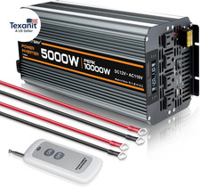 5000 Watt Power Inverter DC 12V to AC 110V/120V Converter,10000W Peak.Comes with
