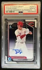 2024 Bowman Draft Tyson Lewis Chrome Auto 1st #CPA-TL Reds PSA 10