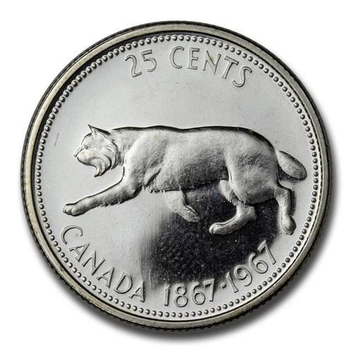 1967 Canada 25 Cents — photo from the most recent tracked eBay sale