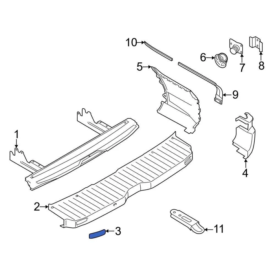 For Ford Transit Connect 2014-2023 Ford BK2Z13A565A Rear Left Reflector Panel - Image 2 of 4