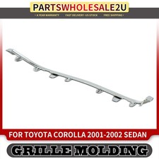 Front Chrome Bumper Cover Grille Molding Trim For Toyota Corolla 01-02 Plastic Front Chrome Bumper Cover Grille Molding Trim For Toyota Corolla 01-02 Plastic