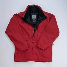 Aigle Gore‑Tex Jacket Men's XL Red Waterproof Hooded Shell Outdoor Coat