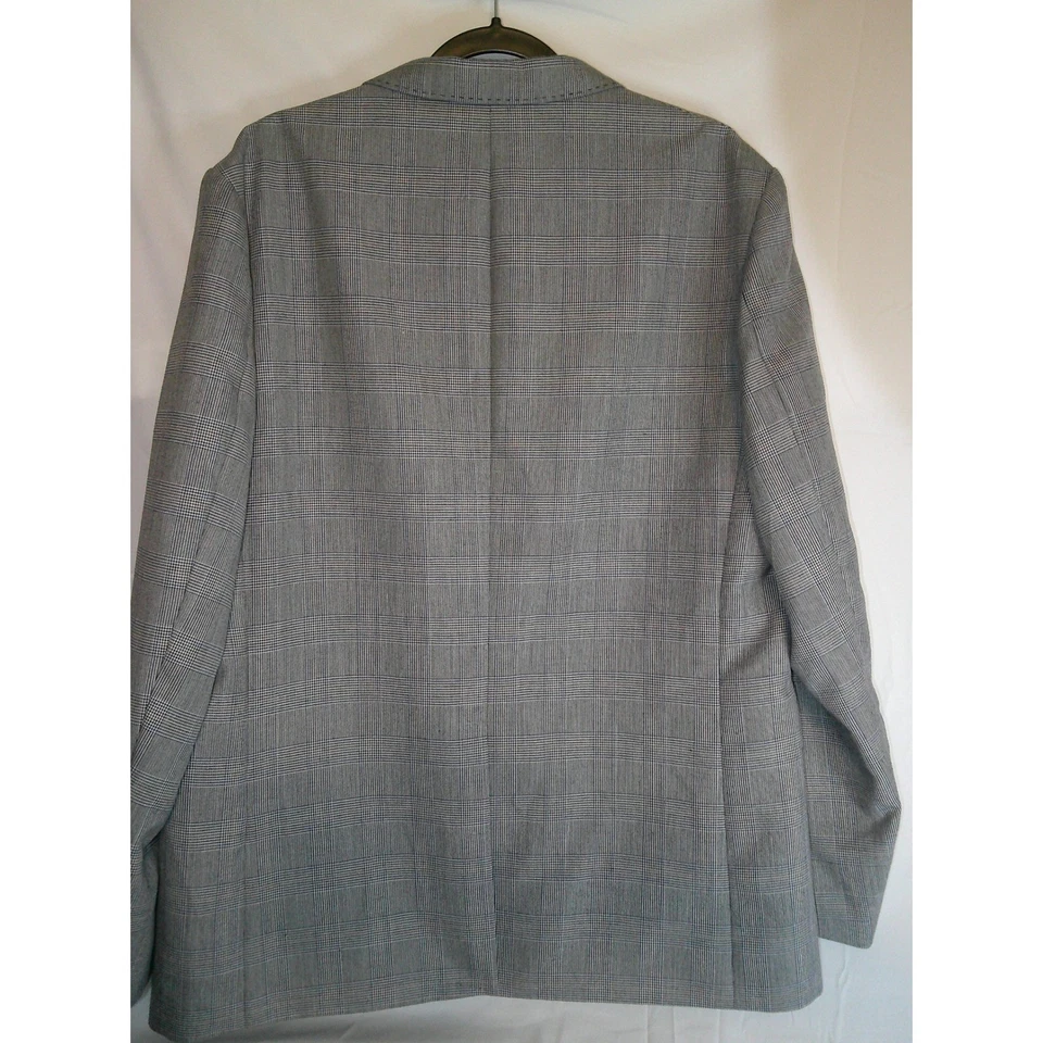 Chaqueta Abrigo Deportivo Blazer Haggar 1926 Originales Para Hombre Gris a Cuadros 46L Nueva Sin Etiquetas Foto 2 de 4