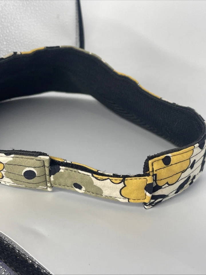 Vera Bradley Parasol Paja Negra Ajustable Banda Floral Amarilla Foto 4 de 4